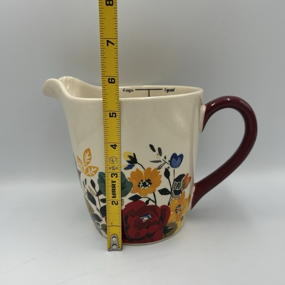 Pioneer Woman "Timeless Floral" 4 cup / 1 quart‎ measuring cup - Stoneware - Picture 9 of 9